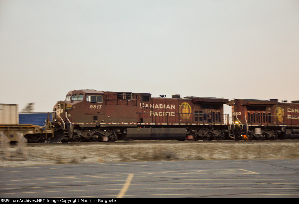 CP AC44CW Locomotive leading a train